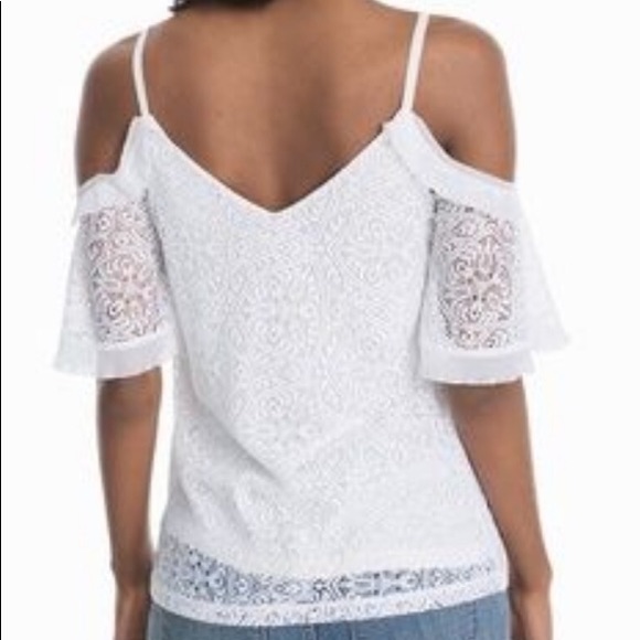 ❤️NWT WHITE LACE TOP BLOUSE wedding beach honeymoon - Picture 3 of 6